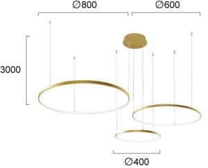 Lustra LED 3000K - 4000K - 6000K Maximos 4301101 - Img 3