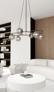 Lustra LIBRA 6 Negru GRAFIT - Img 2