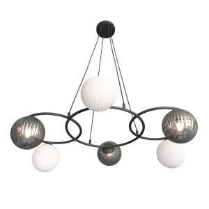 Lustra LIBRA 6 Negru MIX - Img 2