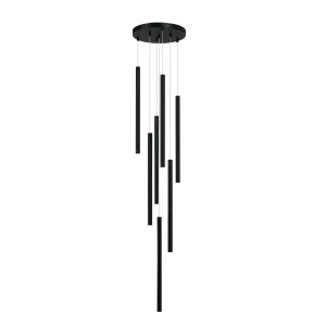 Lustra Lungo 7 Negru 7xG9