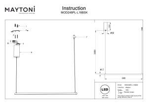 Lustra MOD246PL-L16BSK - Halo - Img 2