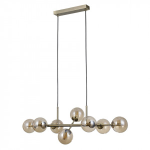 Lustra moderna bronz liniara cu globuri de sticla Erimida