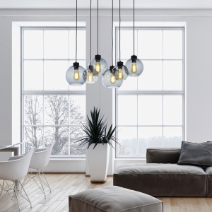 Lustra Negru 6xE27 CUBUS 2833TK - Img 2