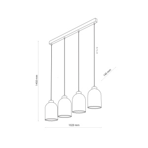 Lustra Negru Auriu 4xE27 SATIPO 5625TK - Img 3