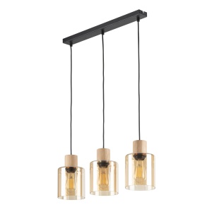 Lustra Negru Bej 3xE27 ORSON 4568TK - Img 1