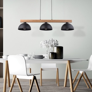 Lustra Negru Bej 3xE27 OSLO 4710TK - Img 3