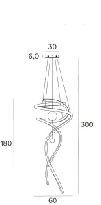 Lustra RITZ P0500D LED Negru - Img 2