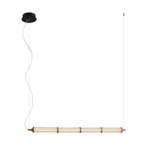 Lustra Sanpo Negru, Transparent 1xLED