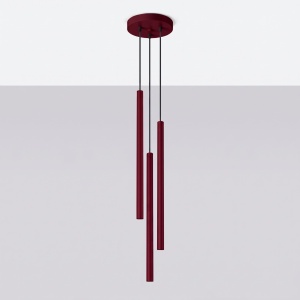 Lustră suspendată PASTELO 3P burgundy - Img 2