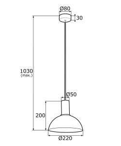 Pendul 1 bec SINES A4222 - Img 2