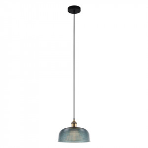 Pendul modern negru cu sticla albastra Davide