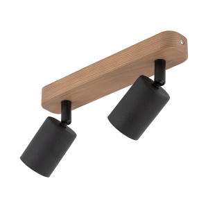 Plafoniera/ Aplica perete Bej Negru 2xGU10 TOP 3291TK - Img 3