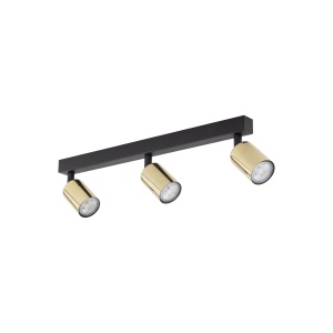 Plafoniera/ Aplica perete Negru Auriu 3xGU10 TOP 5968TK - Img 1