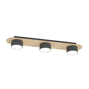Plafoniera DIAZ 3 Negru WOOD