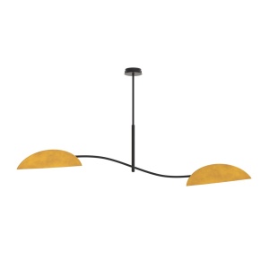 Plafoniera LOTUS 2 Negru Galben