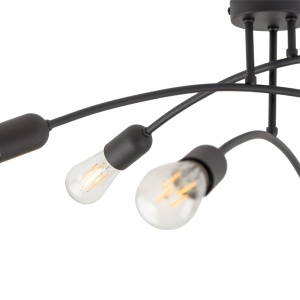 Plafoniera Negru 6xE27 HELIX 4679TK - Img 2