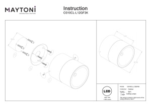 Plafoniera O310CL-L12GF3K - Spin - Img 2