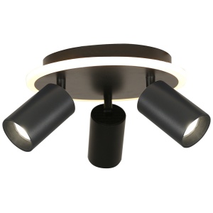 Plafoniera Parma 3 rotund Negru 3xGU10 LED CCT - Img 1