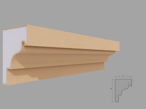 Solbanc/pervaz decorativ exterior FP206D dimensiuni 120x81x2000mm - Img 1