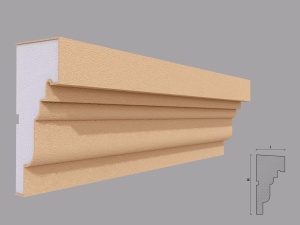 Solbanc/pervaz decorativ exterior FP212 dimensiuni 150x72x2000mm - Img 1