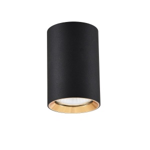 Spot aplicat Manacor 9 cm Negru - Auriu 1xGU10 - Img 1