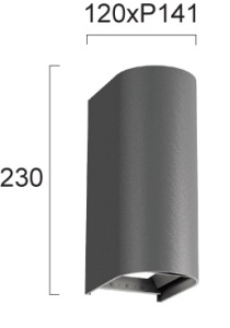Aplica perete exterior LED 3000K-4000K-6500K Azores 4310001 - Img 2