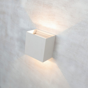 Aplica perete exterior moderna alba patrata 4000k Davos M