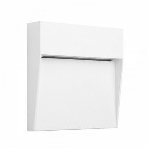 Aplica perete exterior moderna patrata alba cu led Baker M