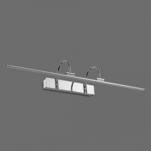Aplica chrome, Aplica dormitor chrome, Aplica liniara minimalista, Aplica de perete baie, Aplica perete, Aplica perete metal, Lampa de perete, Aplica dormitor, Iluminat interior, Aplica perete moderna, Aplica living, Aplica dormitor moderna, Aplica de per