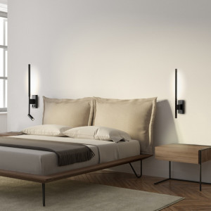 Aplica neagra, Aplica perete intrare, Aplica dormitor neagra, Aplica liniara, Aplica perete lampa, Aplica perete metal, Lampa de perete, Aplica dormitor, Iluminat interior, Aplica perete moderna, Aplica living, Aplica moderna dormitor, Aplica dormitor mod