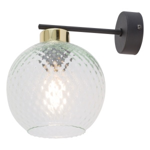 Aplica perete Negru Auriu 1xE27 DEVON 4629TK - Img 2