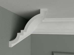 Bagheta de colt / Cornisa de interior BC25-08 dimensiuni 80x80x2000mm - Img 2