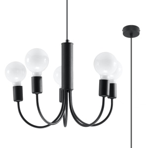 Candelabru PICCOLO 5 Negru - Img 1
