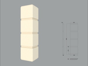 Coltar decorativ de exterior FPCL07 dimensiuni 1000x35x250x250 - Img 3