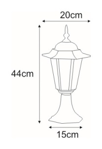 Lampa de gradina K-5009S Negru - STANDARD - Img 2