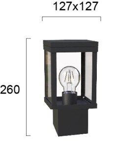 Lampa exterior E27 Keros 4255000 - Img 2