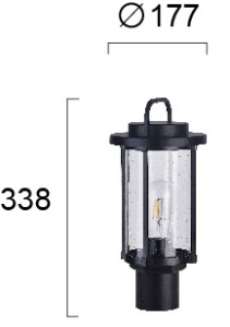 Lampa exterior E27 Kimolos 4255300 - Img 2