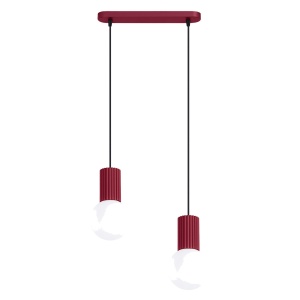 Lampă suspendată HALO 2L burgund