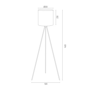 Lampadar 1 bec HILARY A4084 - Img 2