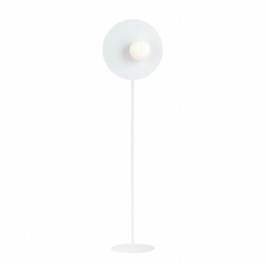 Lampadar modern alb cu glob de sticla alb Oslo