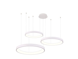 Lustra AGNES PENDANT 38+58+78 Dimabil LED CCT Alb