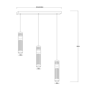 Lustra Ambiente 3 Auriu LED CCT - Img 4