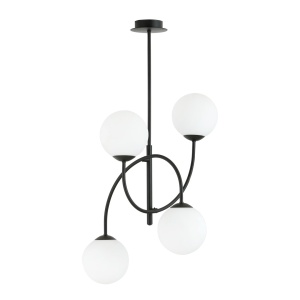 Lustra ARCHI 4B Negru OPAL - Img 1