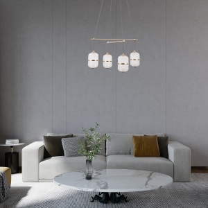 Lustra Auriu LED 4 becuri Alani - Img 2