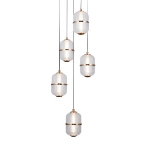 Lustra Auriu LED 5 becuri Alani - Img 3