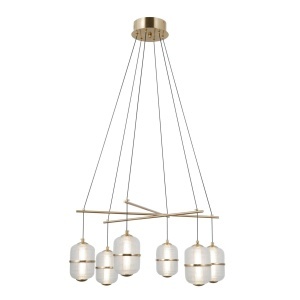 Lustra Auriu LED 6 becuri Alani - Img 4