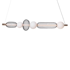 Lustra BORA P0593 LED Negru Auriu - Img 3