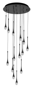 Lustra DALMA 14 ROUND Negru