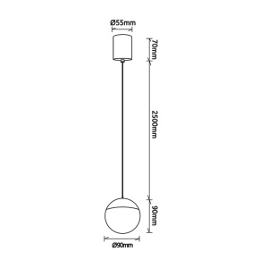 Lustra LED 10W 3000K Negru KILDA 8439 - Img 2