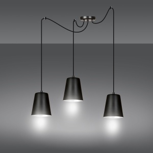 Lustra LINK 3 Negru / Alb - Img 2